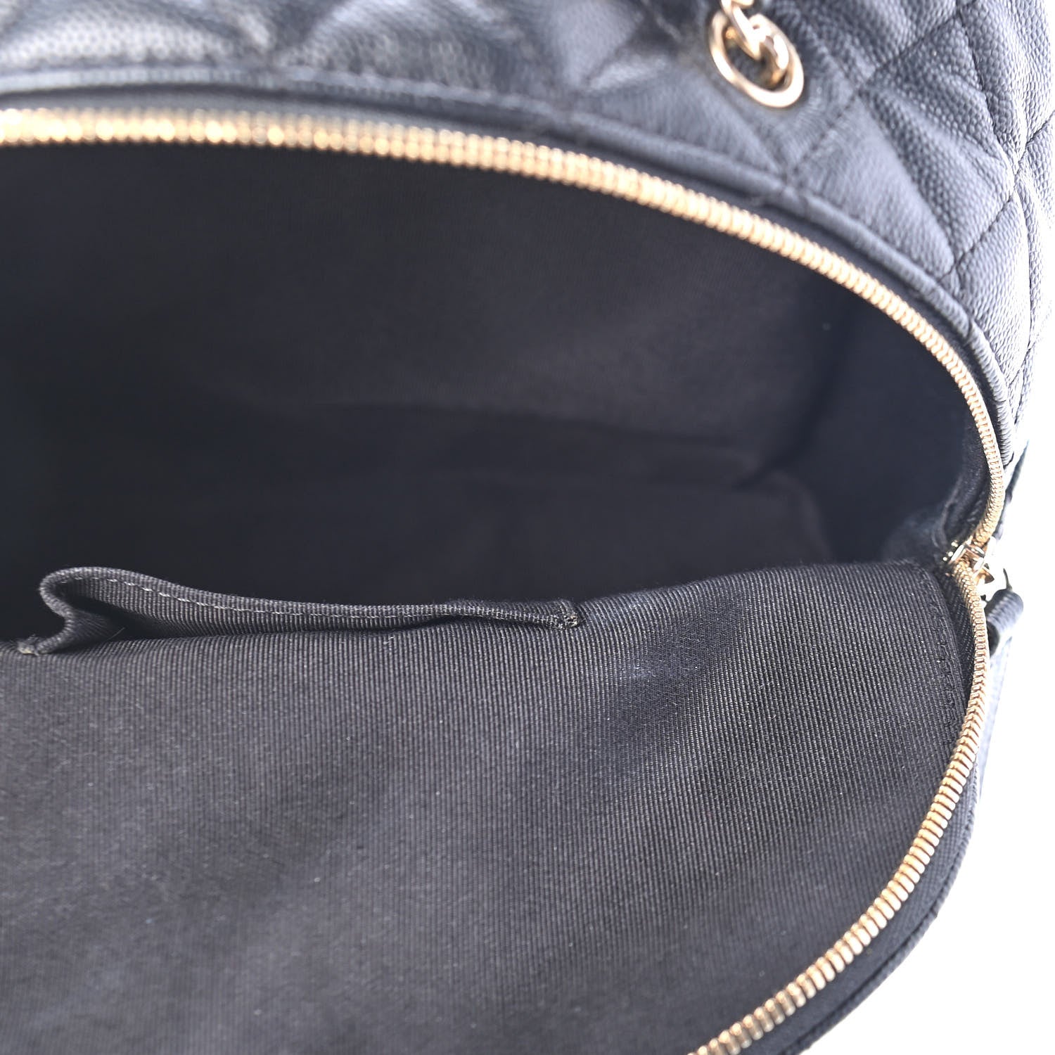 Chanel Caviar Quilted Medium Zip Around Backpack Black 5 of 9