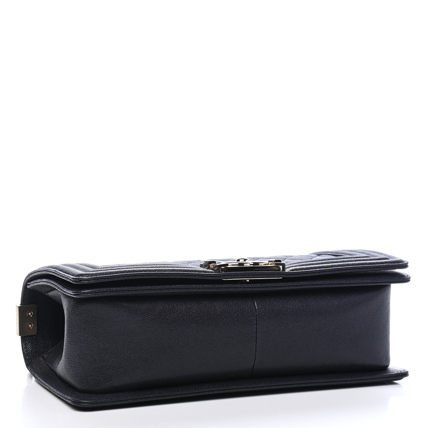 Chanel Caviar Quilted Medium Boy Flap Dark Navy Blue 3 of 8
