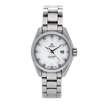Omega Stainless Steel Diamond 30mm Seamaster Aqua Terra 150M Seamaster Co-Axial Quartz Watch White 231.10.30.61.55.001 1 of 5
