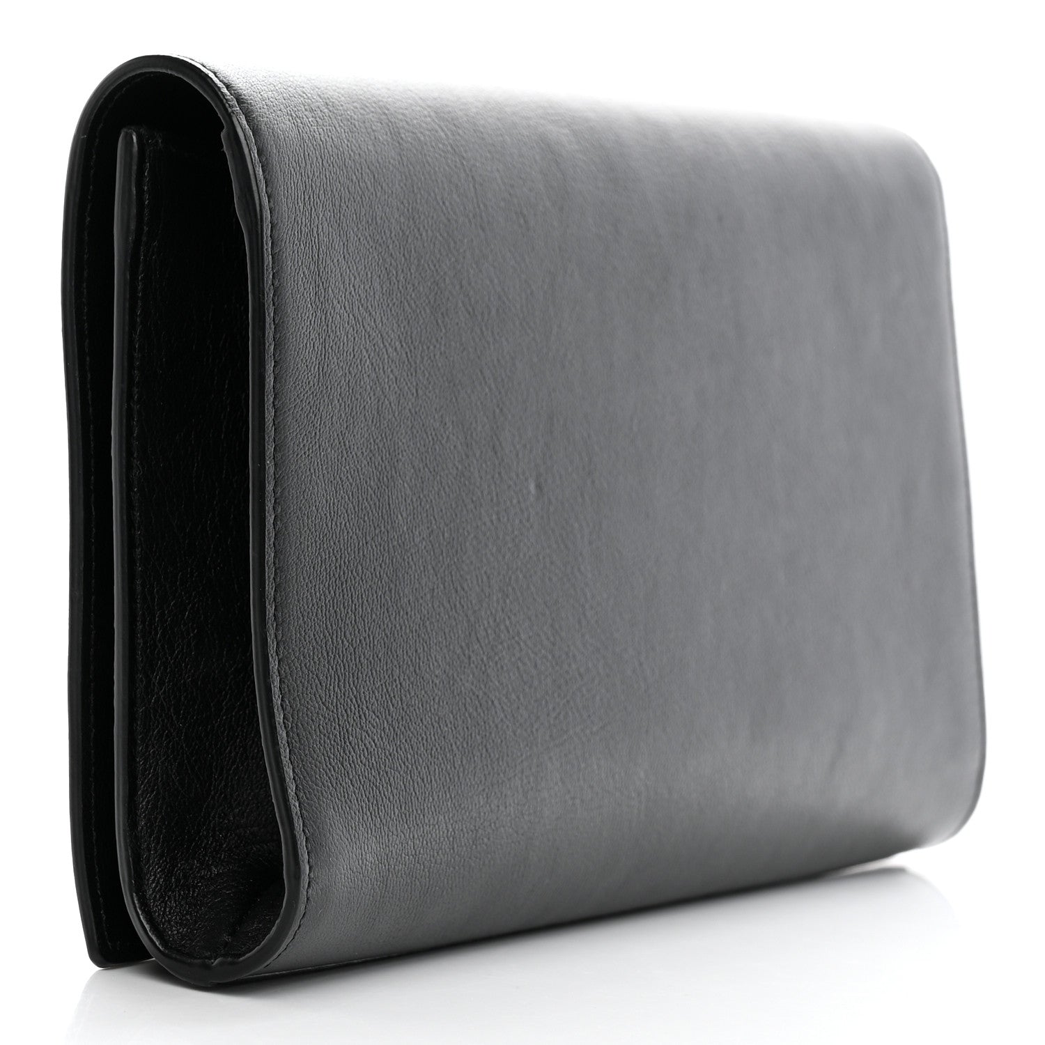 Saint Laurent Calfskin Monogram Large Belle De Jour Clutch Black 3 of 9
