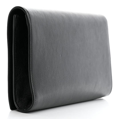 Saint Laurent Calfskin Monogram Large Belle De Jour Clutch Black 3 of 9
