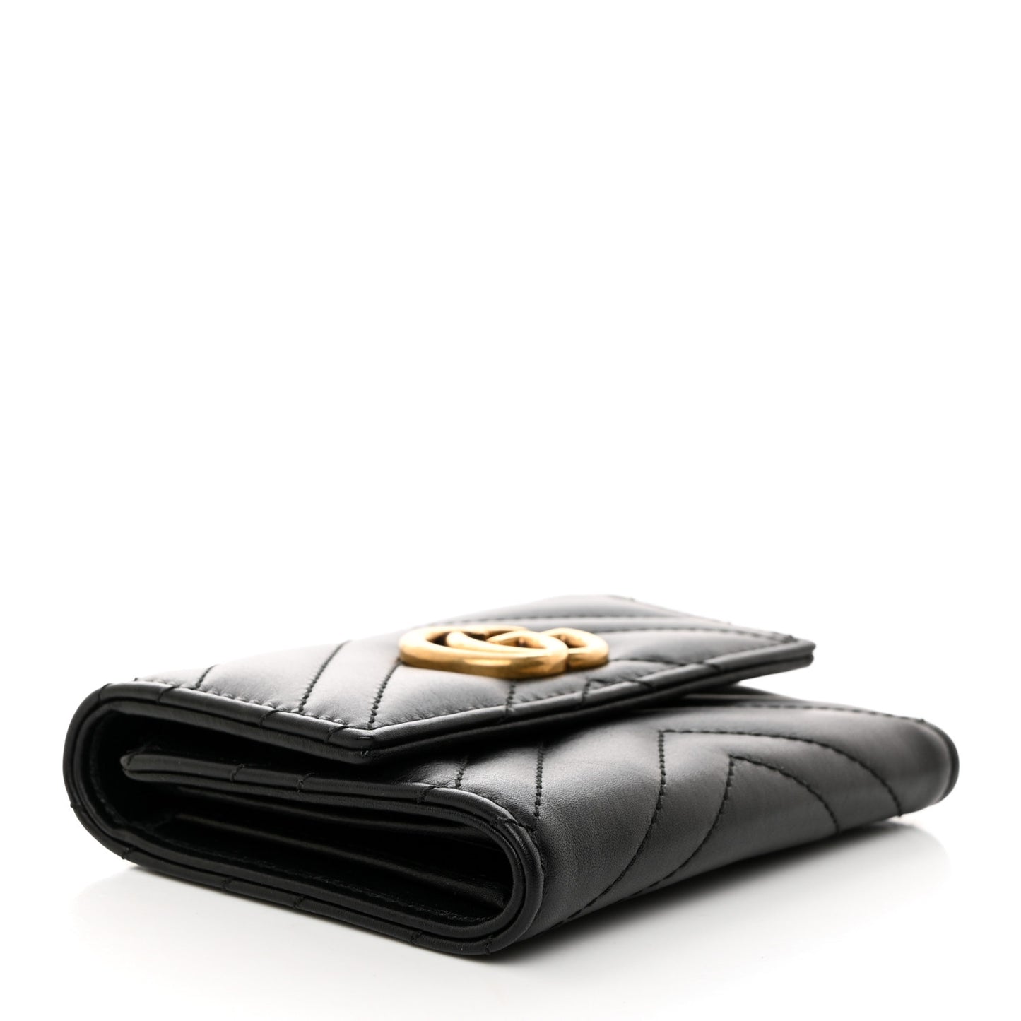 Calfskin Matelasse GG Marmont Wallet Black