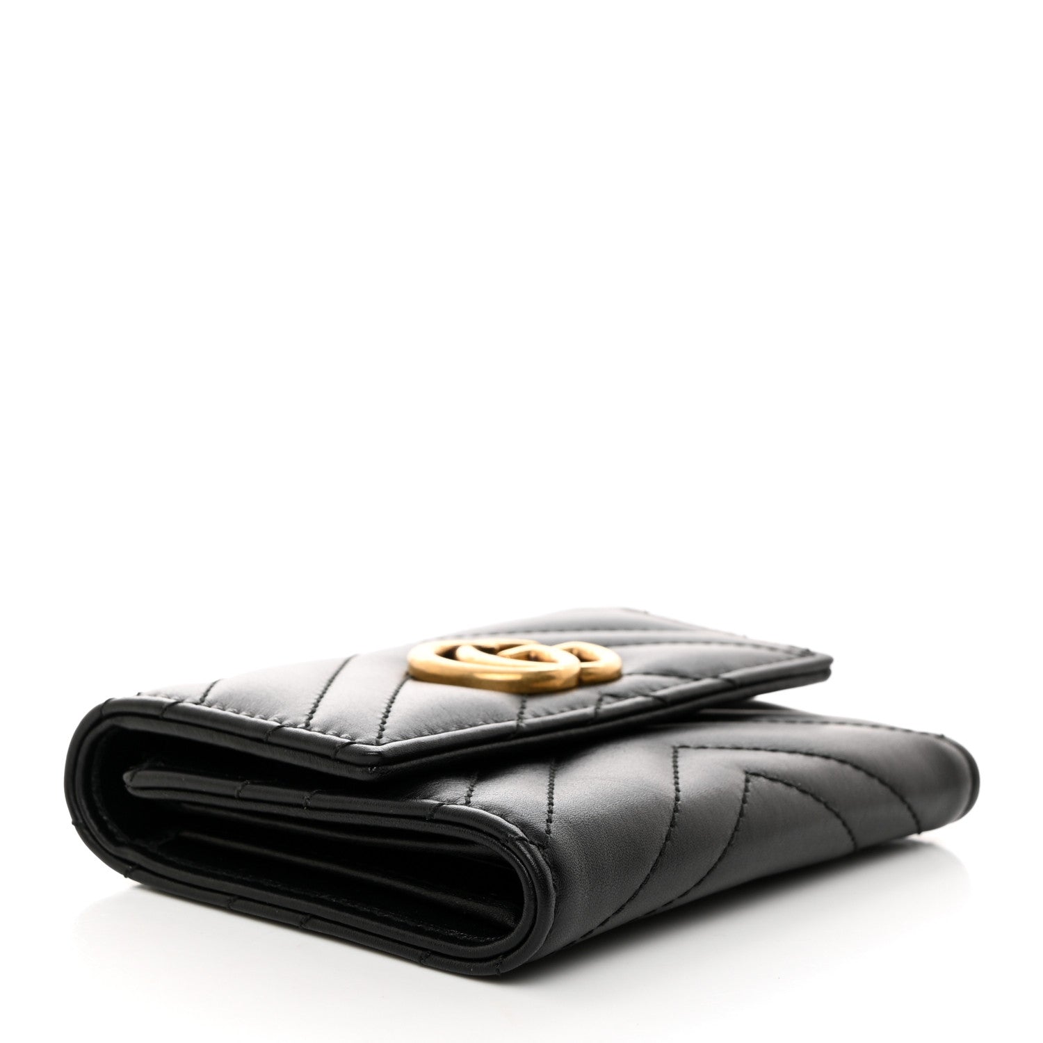Gucci Calfskin Matelasse GG Marmont Wallet Black 4 of 8