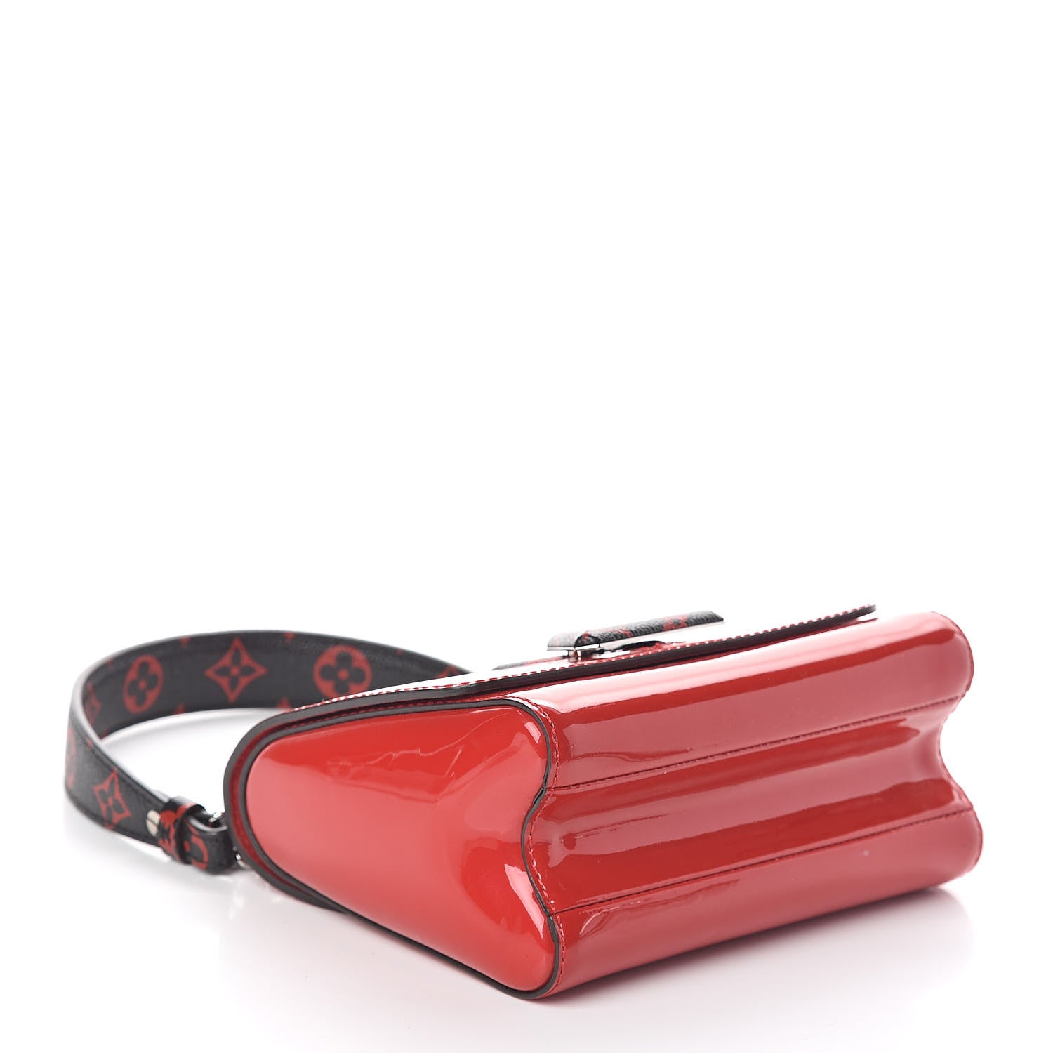 Louis Vuitton Patent Monogram Infrarouge Twist Shoulder Bag PM Coquelicot 4 of 9
