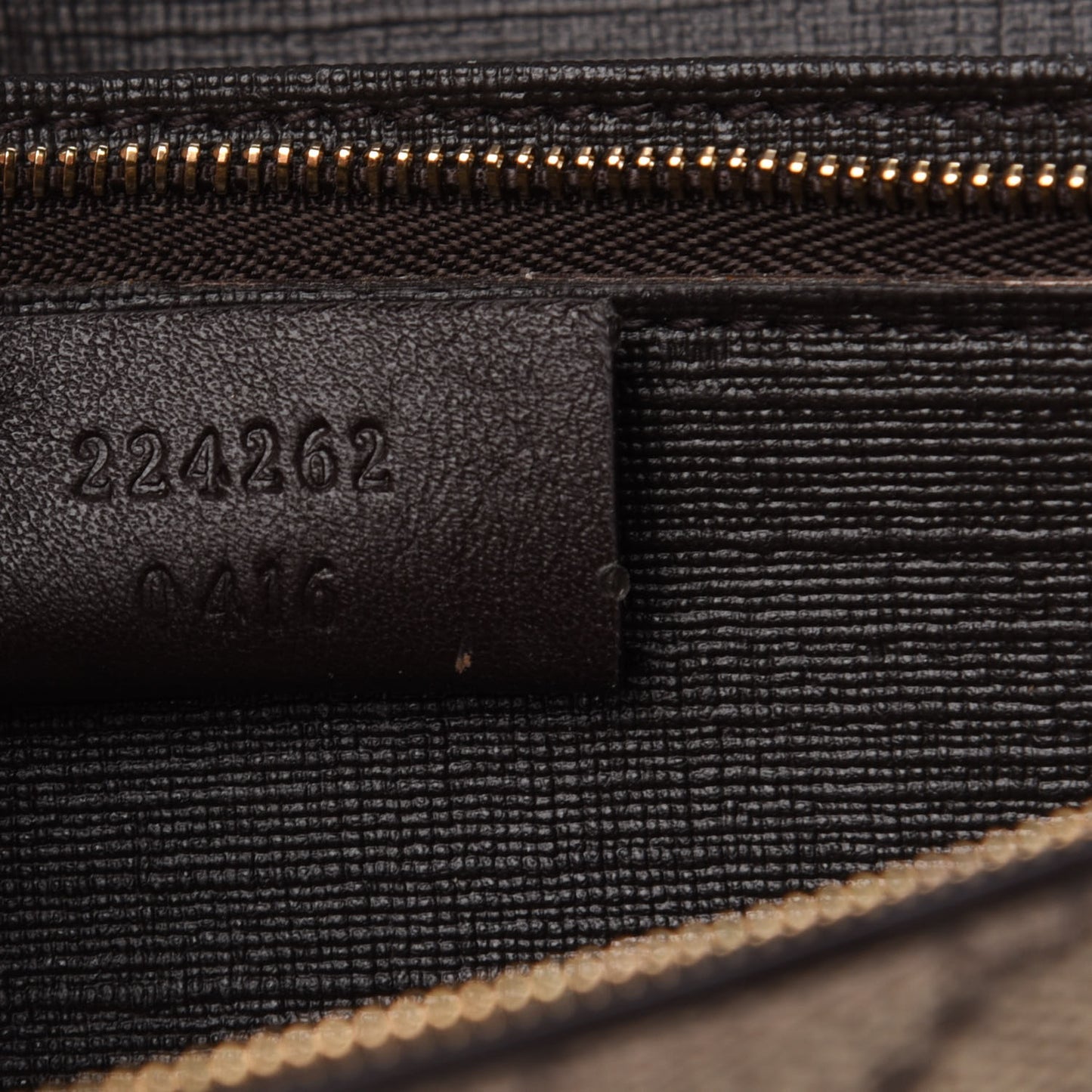 GG Supreme Monogram GG Pierce Chain Clutch Wallet Beige Ebony Cocoa