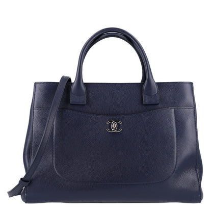 Chanel Grained Calfskin Large Neo Executive Shopper Tote Dark Blue 1 of 10