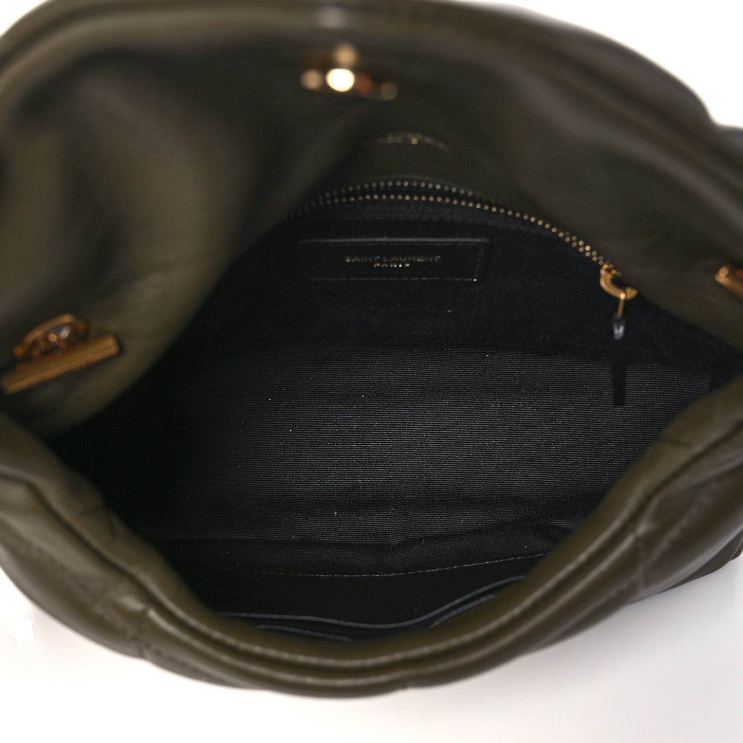 Lambskin Quilted Toy Loulou Puffer Monogram Chain Satchel Seaweed