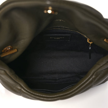 Saint Laurent Lambskin Quilted Toy Loulou Puffer Monogram Chain Satchel Seaweed 5 of 11
