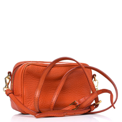 Prada Vitello Daino Mini Camera Crossbody Papaya 2 of 17