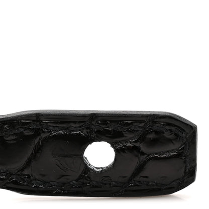 Hermes Shiny Alligator Constance Long Wallet To Go Strap Black 3 of 4