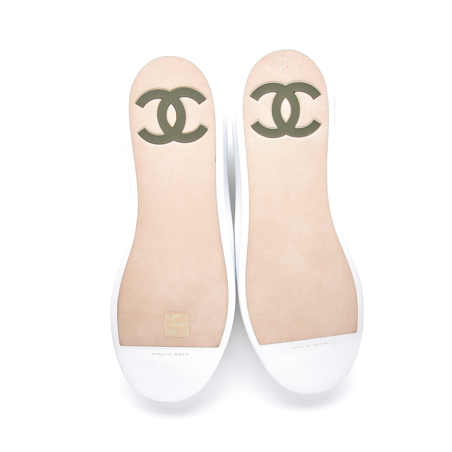 Chanel Fabric Mesh Sneakers 40 Khaki Beige 5 of 10
