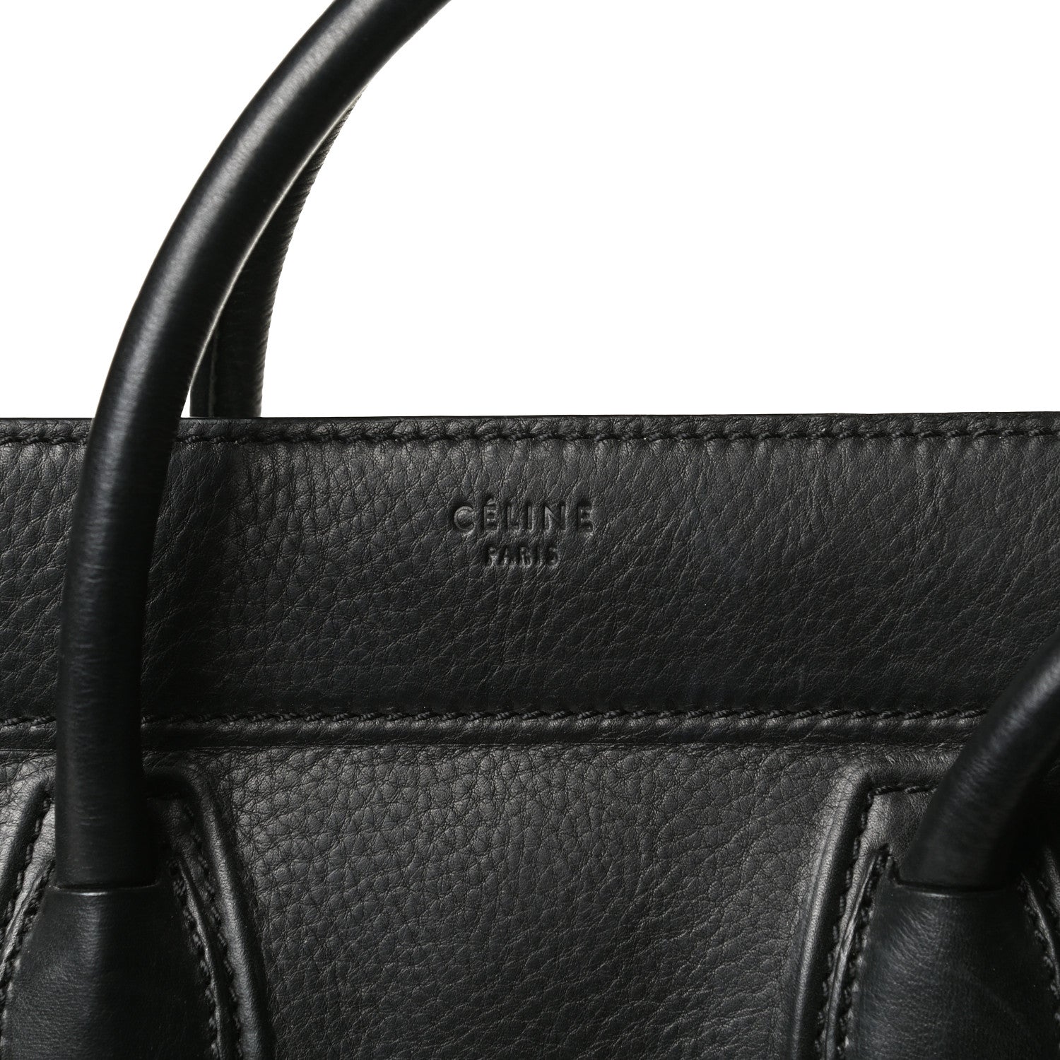 Celine Supple Calfskin Medium Phantom Luggage Black 6 of 10