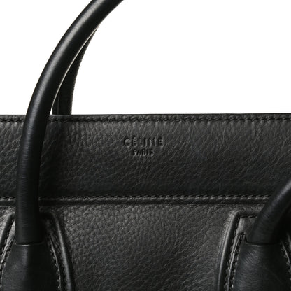 Celine Supple Calfskin Medium Phantom Luggage Black 6 of 10