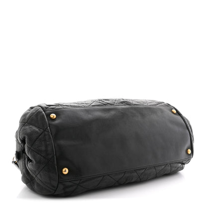 Chanel Iridescent Calfskin Chic Quilt Bowling Bag Black 4 of 12