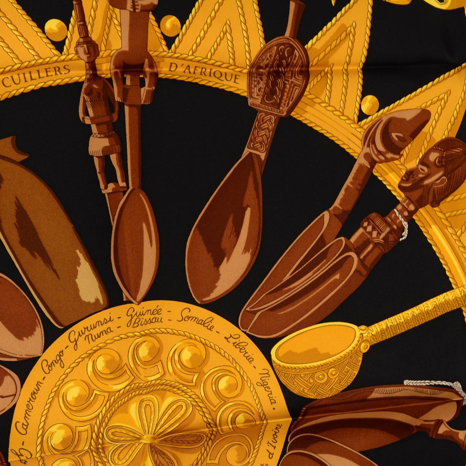 Hermes Silk Culliers D'Afrique Scarf 90 5 of 6