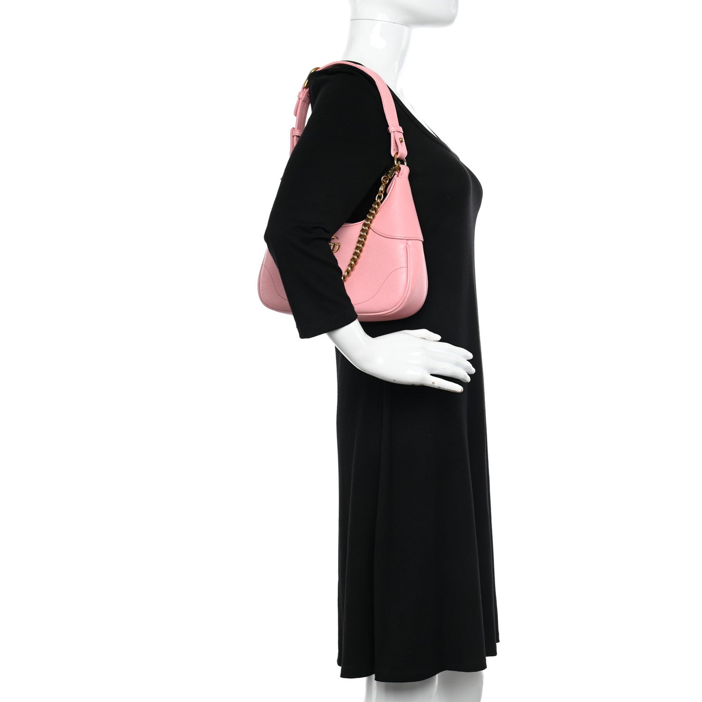 Goatskin Small Aphrodite Shoulder Bag Wild Rose