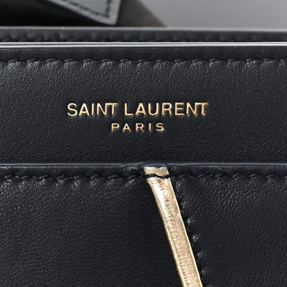 Saint Laurent Lambskin Quilted Le Maillon Satchel Marine 8 of 11