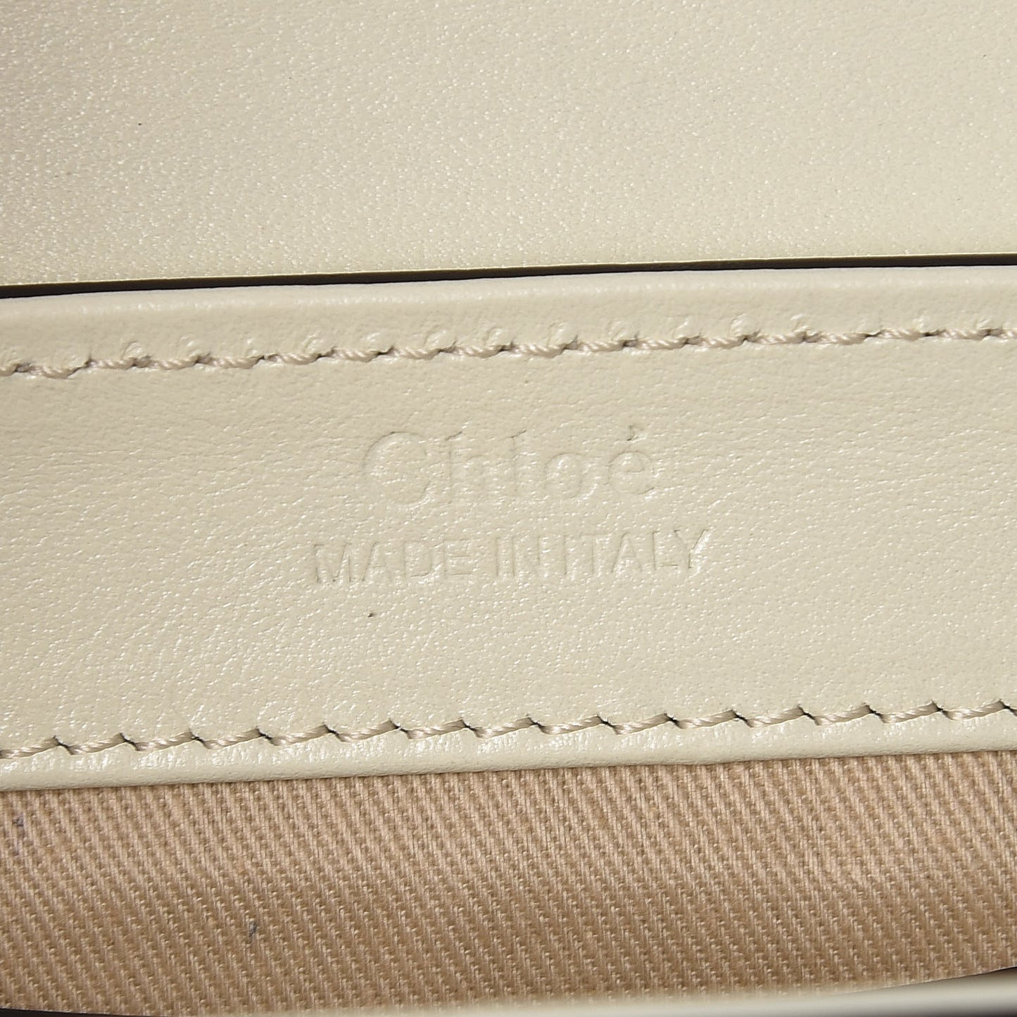 Calfskin Crocodile Embossed Mini C Bag White Beige