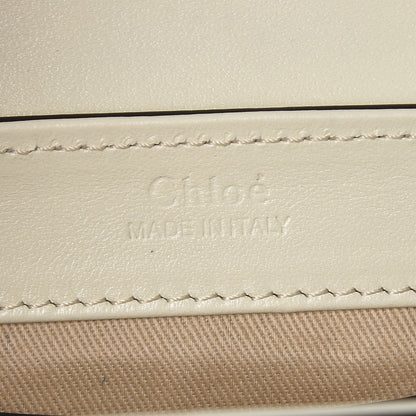 Chloe Calfskin Crocodile Embossed Mini C Bag White Beige 8 of 9