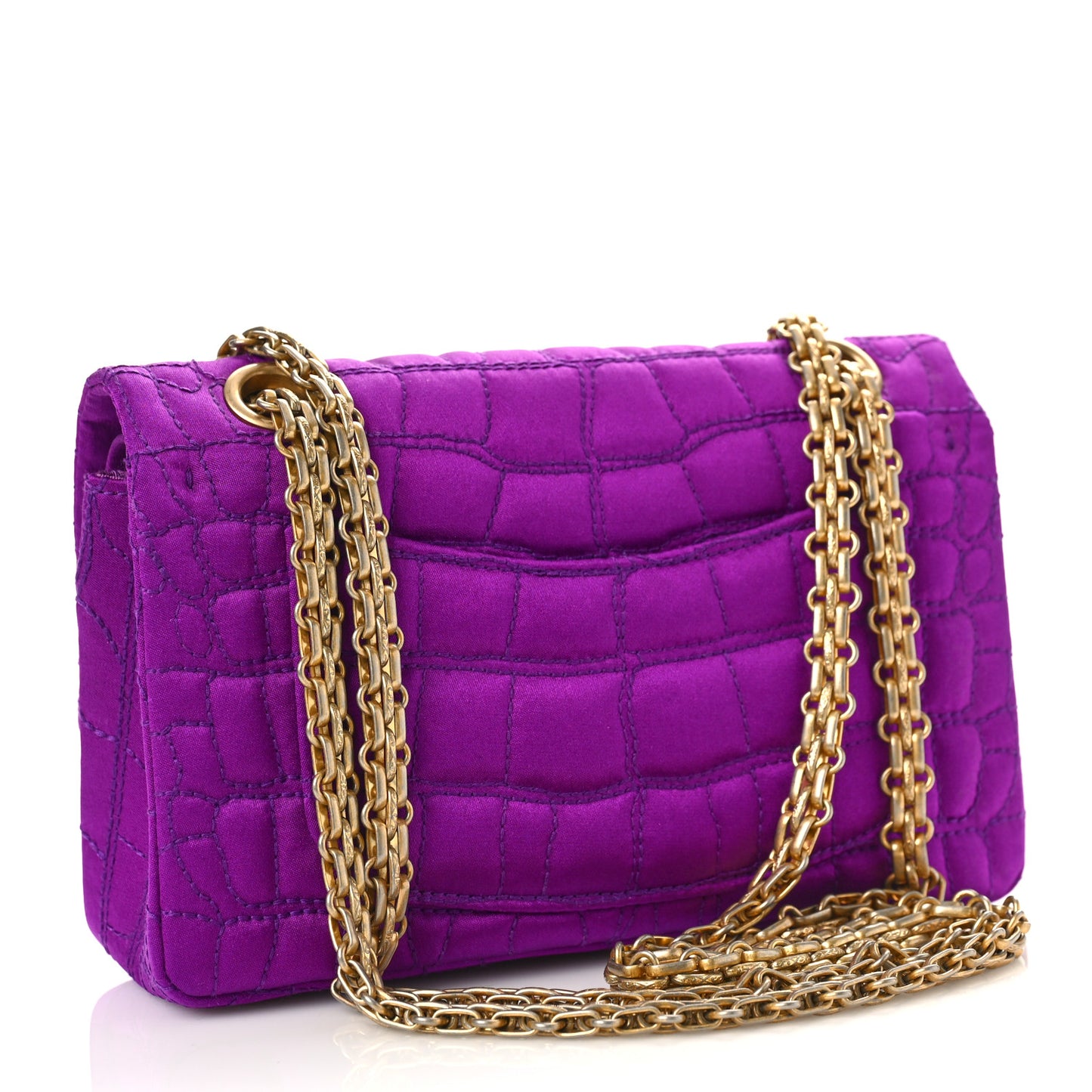 Satin Coco's Croc 2.55 Reissue 224 Flap Purple