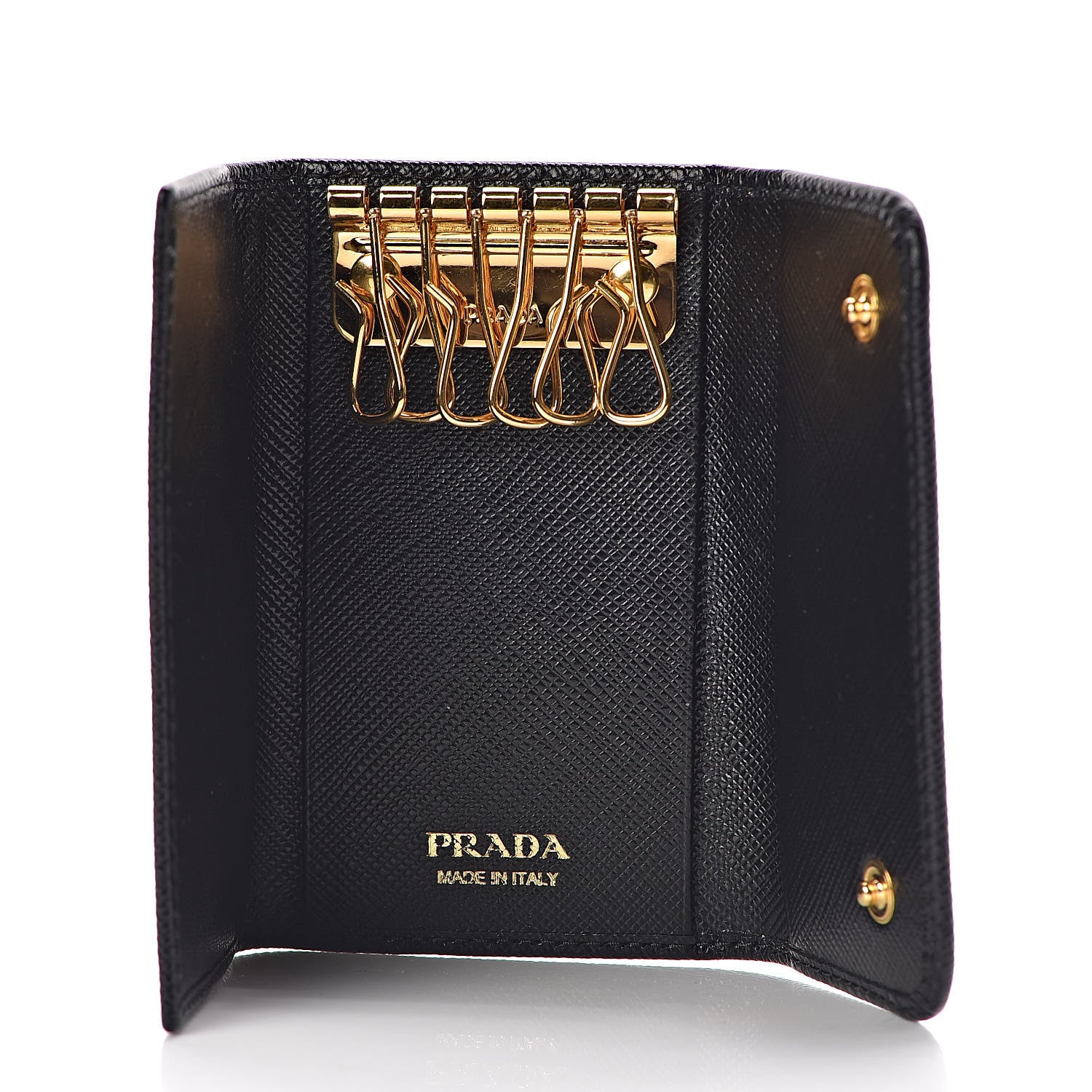 Prada Saffiano Metal 6 Key Holder Black 5 of 8
