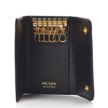Prada Saffiano Metal 6 Key Holder Black 5 of 8