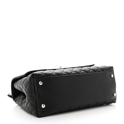 Chanel Caviar Quilted Small Coco Handle Flap Black 4 of 10