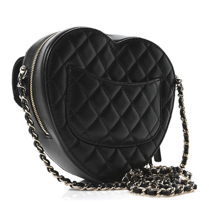 Chanel Lambskin Quilted CC In Love Heart Bag Black 3 of 11