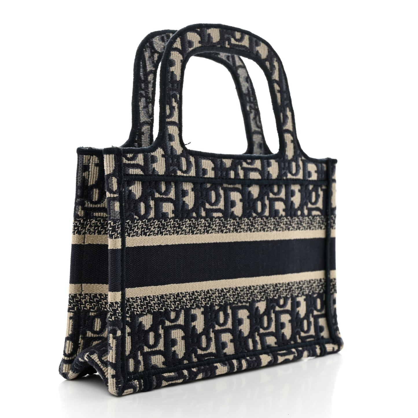 Oblique Mini Book Tote Blue Multicolor