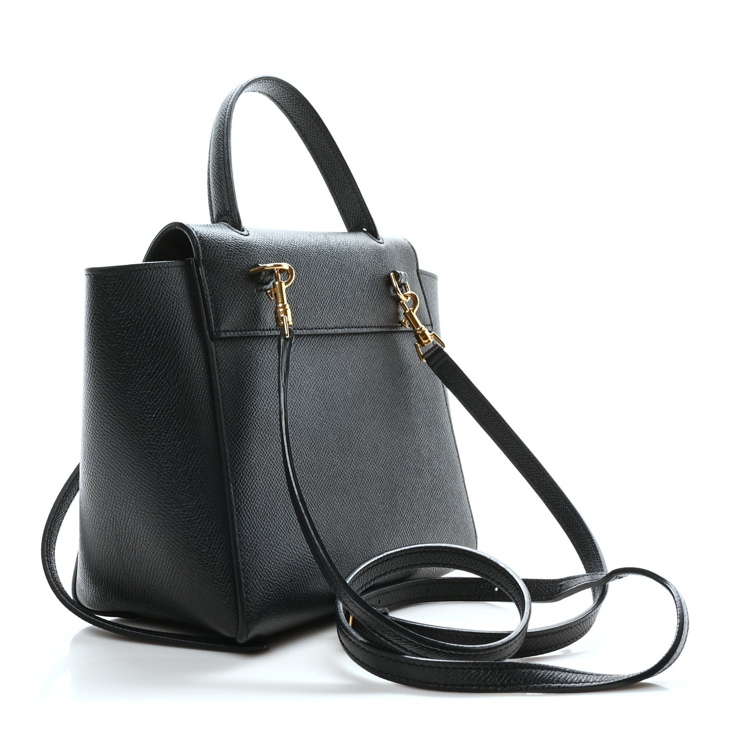 Grained Calfskin Nano Belt Bag Black
