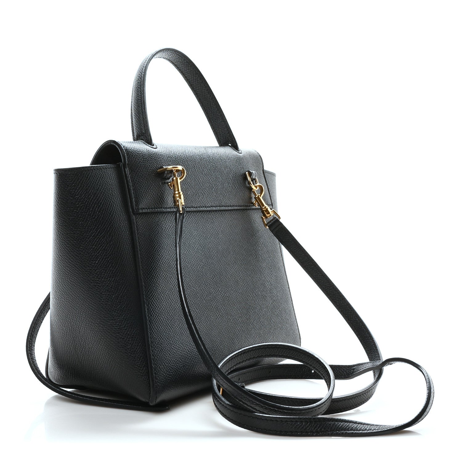 Celine Grained Calfskin Nano Belt Bag Black 3 of 9