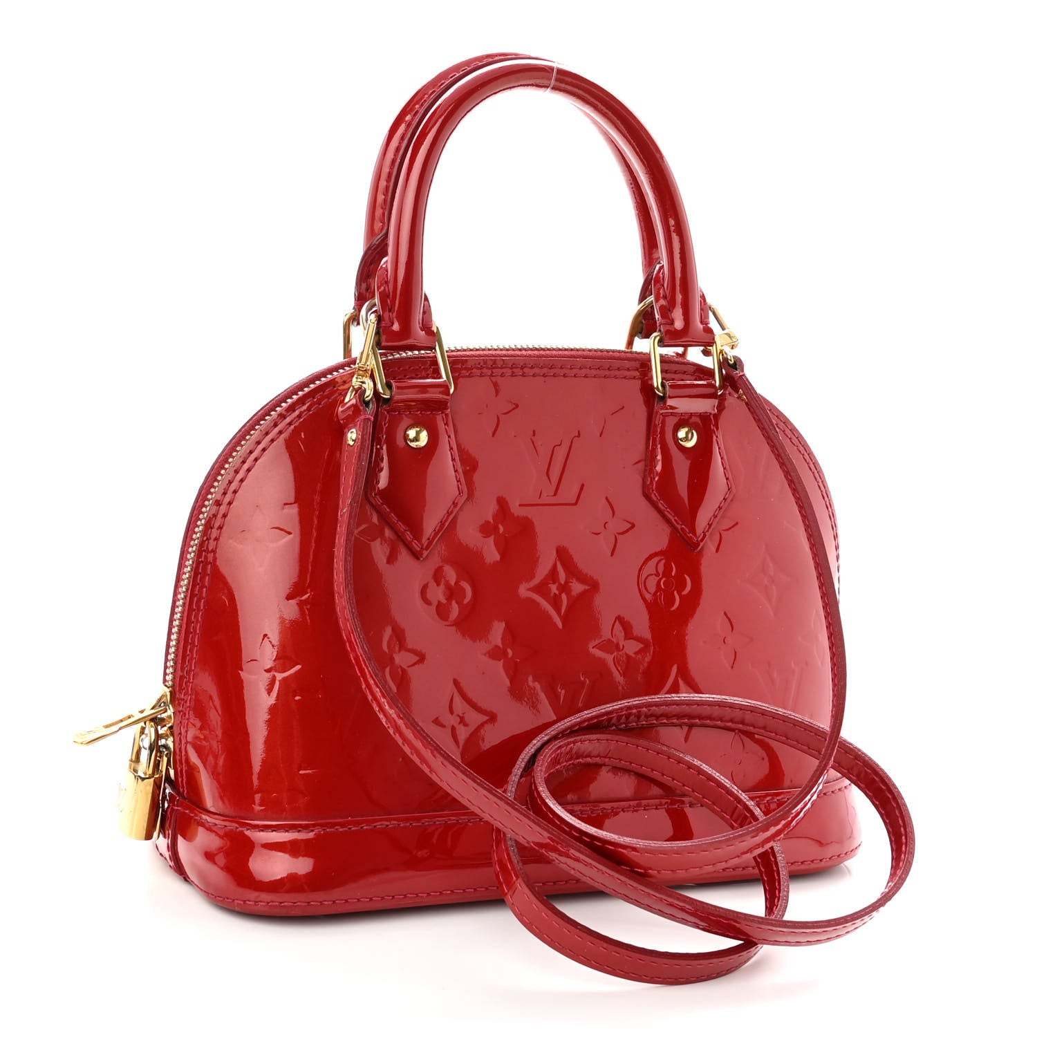Louis Vuitton Vernis Alma BB Cherry 3 of 10