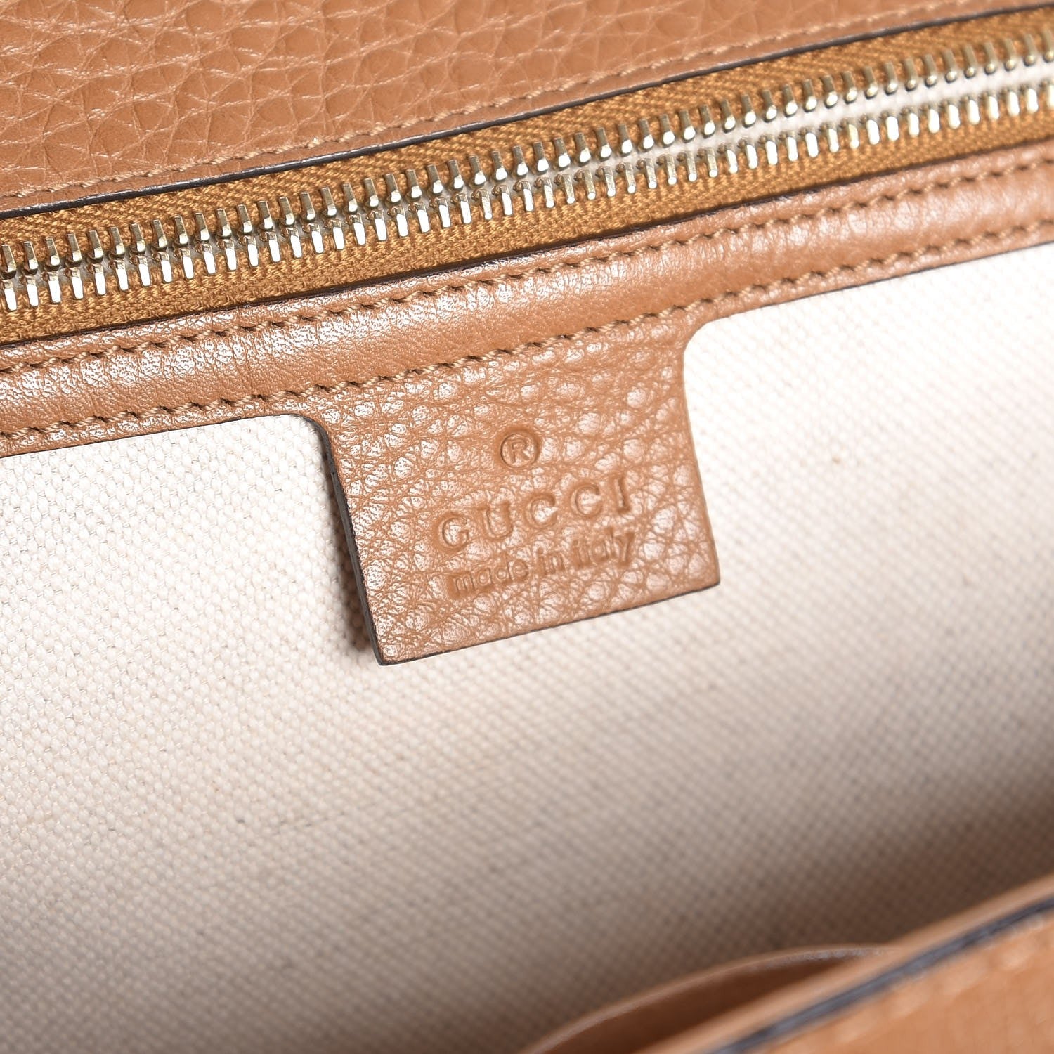 Gucci Calfskin Medium New Bamboo Top Handle Bag Tan 7 of 8