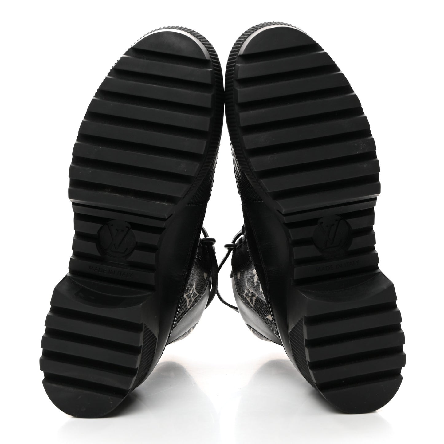 Calfskin Monogram Denim Laureate Platform Desert Boots 37 Grey