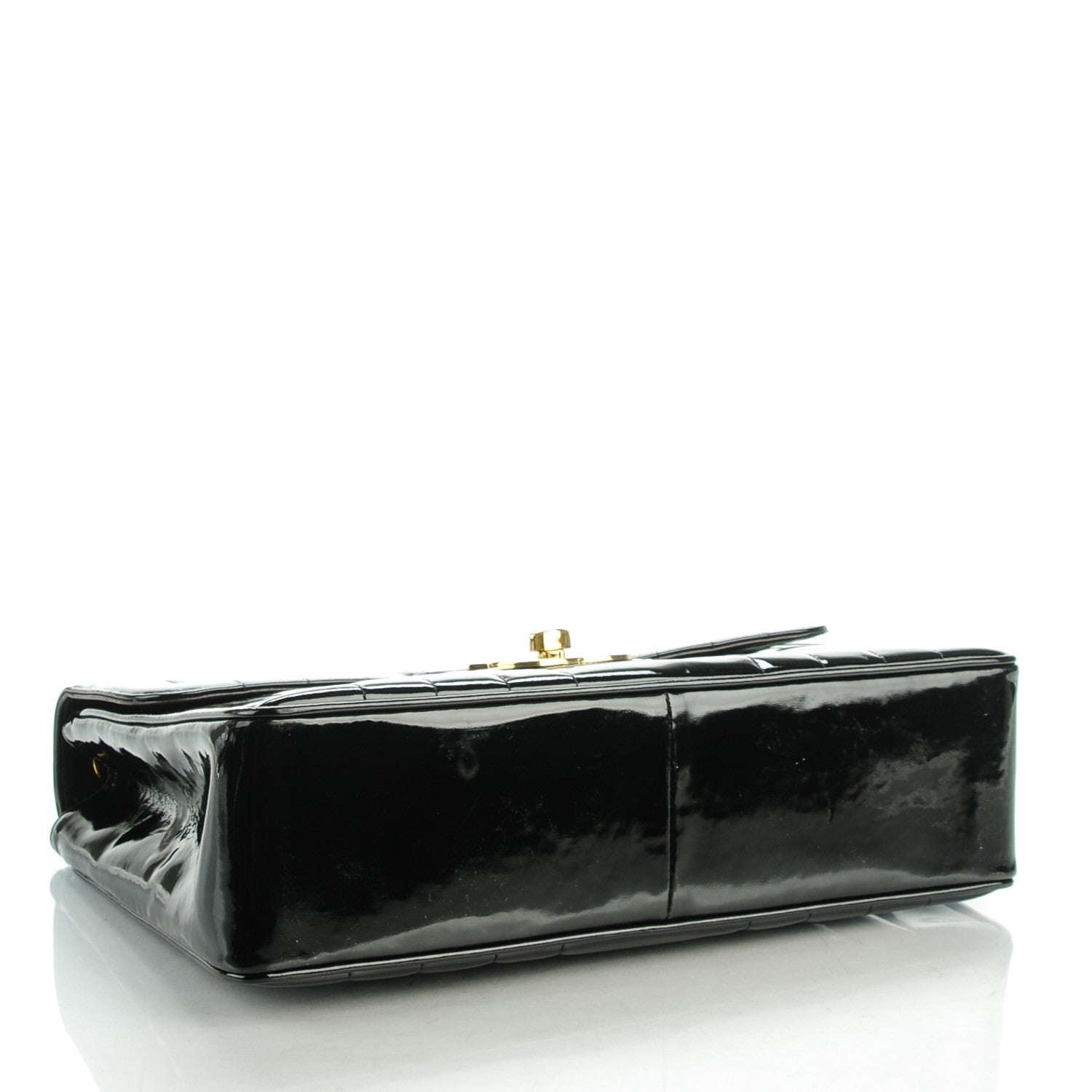 Chanel Patent Vertical Quilted Jumbo Single Flap Black 4 of 9