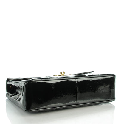 Chanel Patent Vertical Quilted Jumbo Single Flap Black 4 of 9