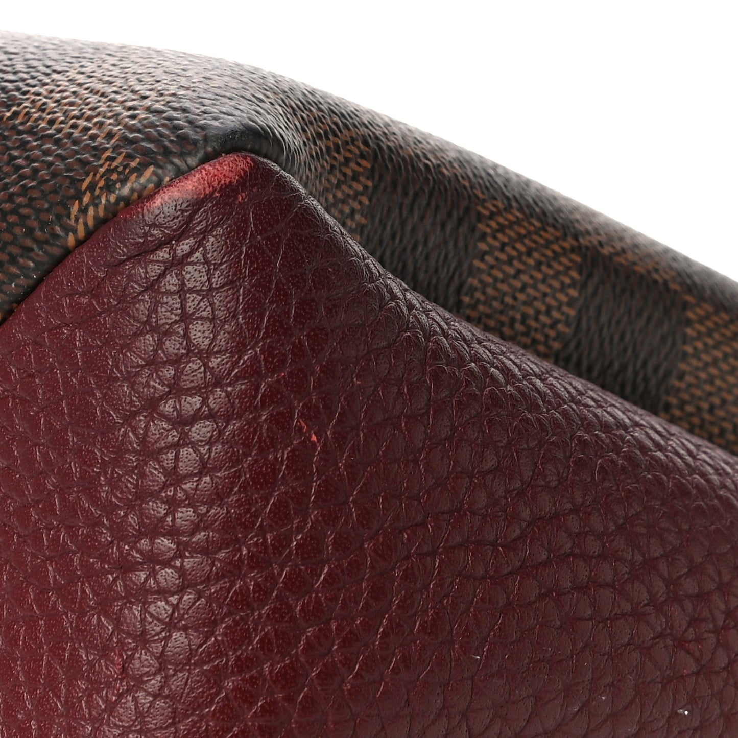 Damier Ebene Cuir Taurillon Brittany Bordeaux