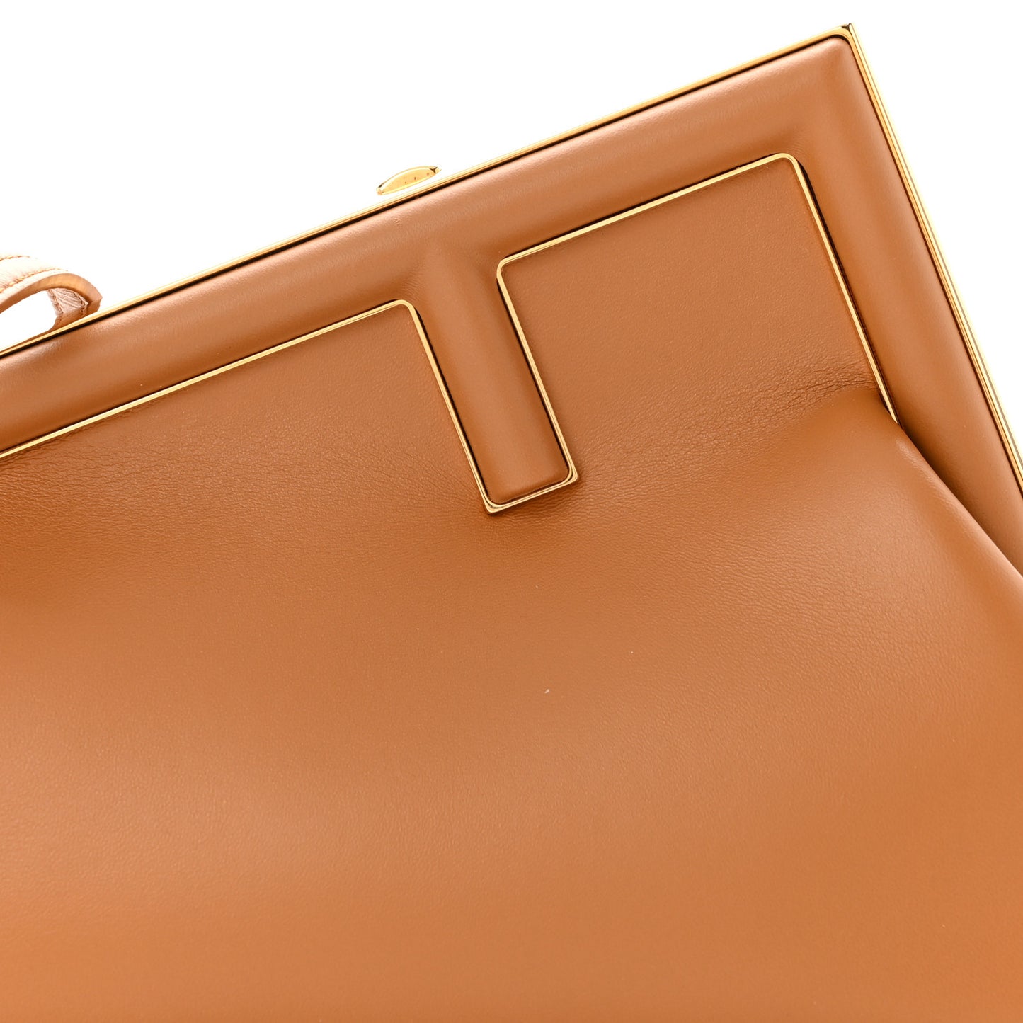 Shiny Nappa Small Fendi First Caramello
