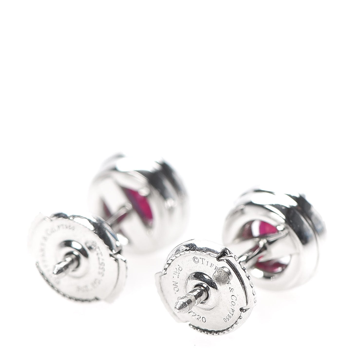Platinum Diamond Ruby Soleste Earrings