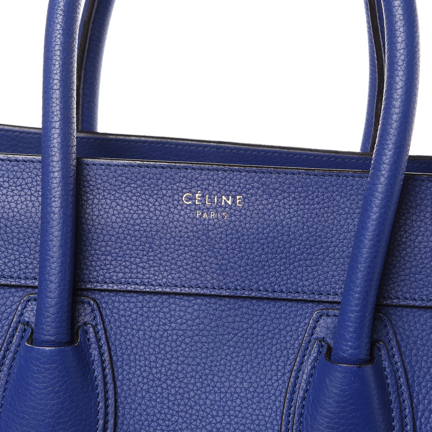 Drummed Calfskin Mini Luggage Indigo