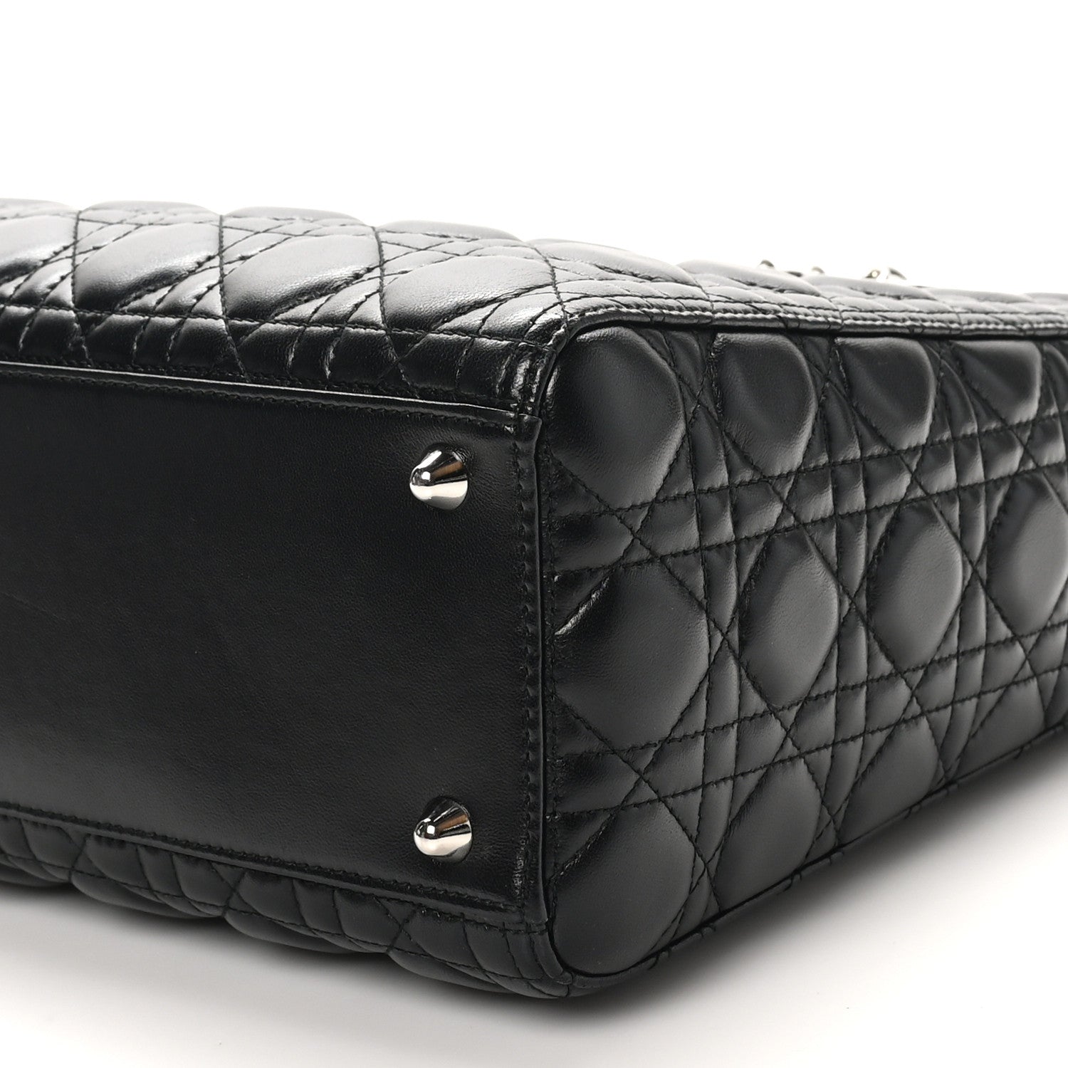 Christian Dior Lambskin Cannage Large Lady Dior Black 10 of 10
