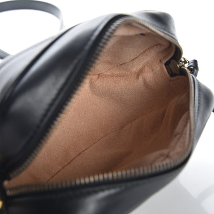 Gucci Calfskin Matelasse Mini GG Marmont Chain Shoulder Bag Black 5 of 7