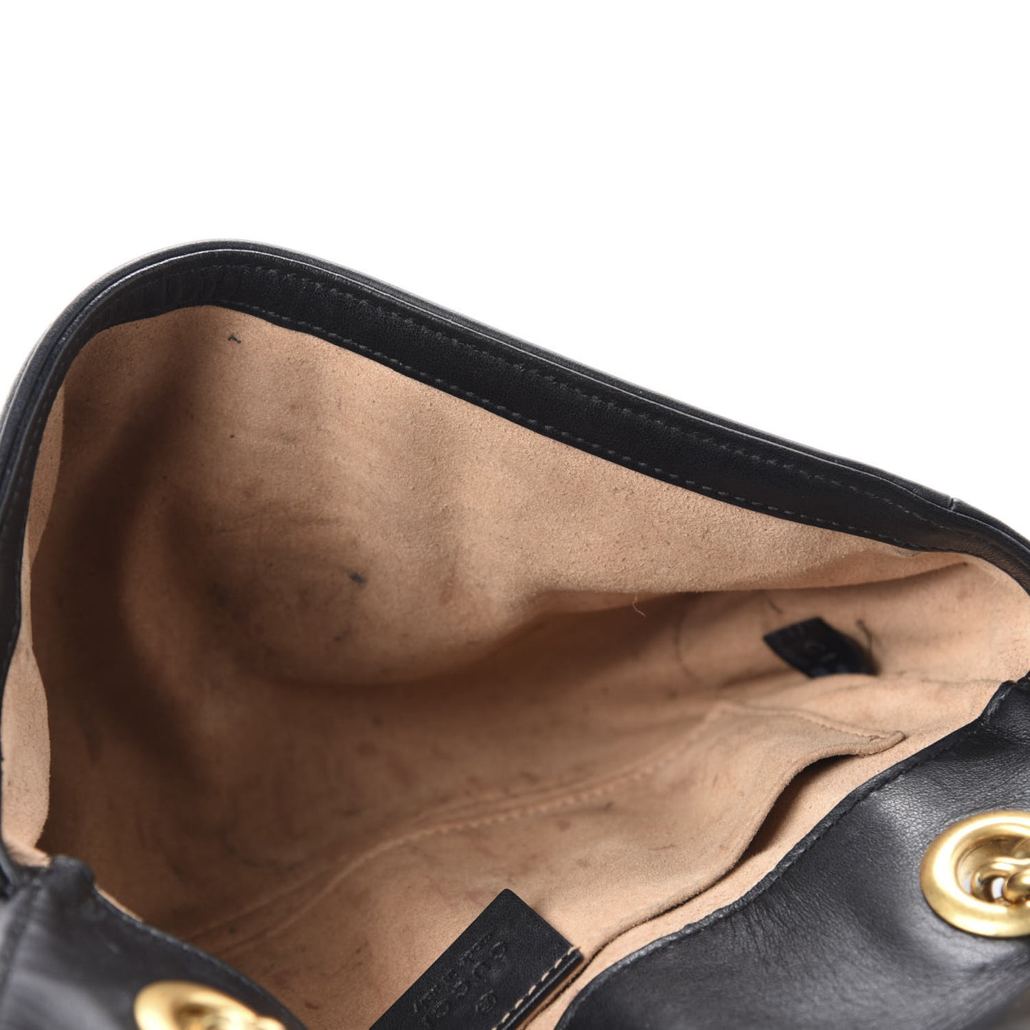Calfskin Matelasse Mini GG Marmont Shoulder Bag Black