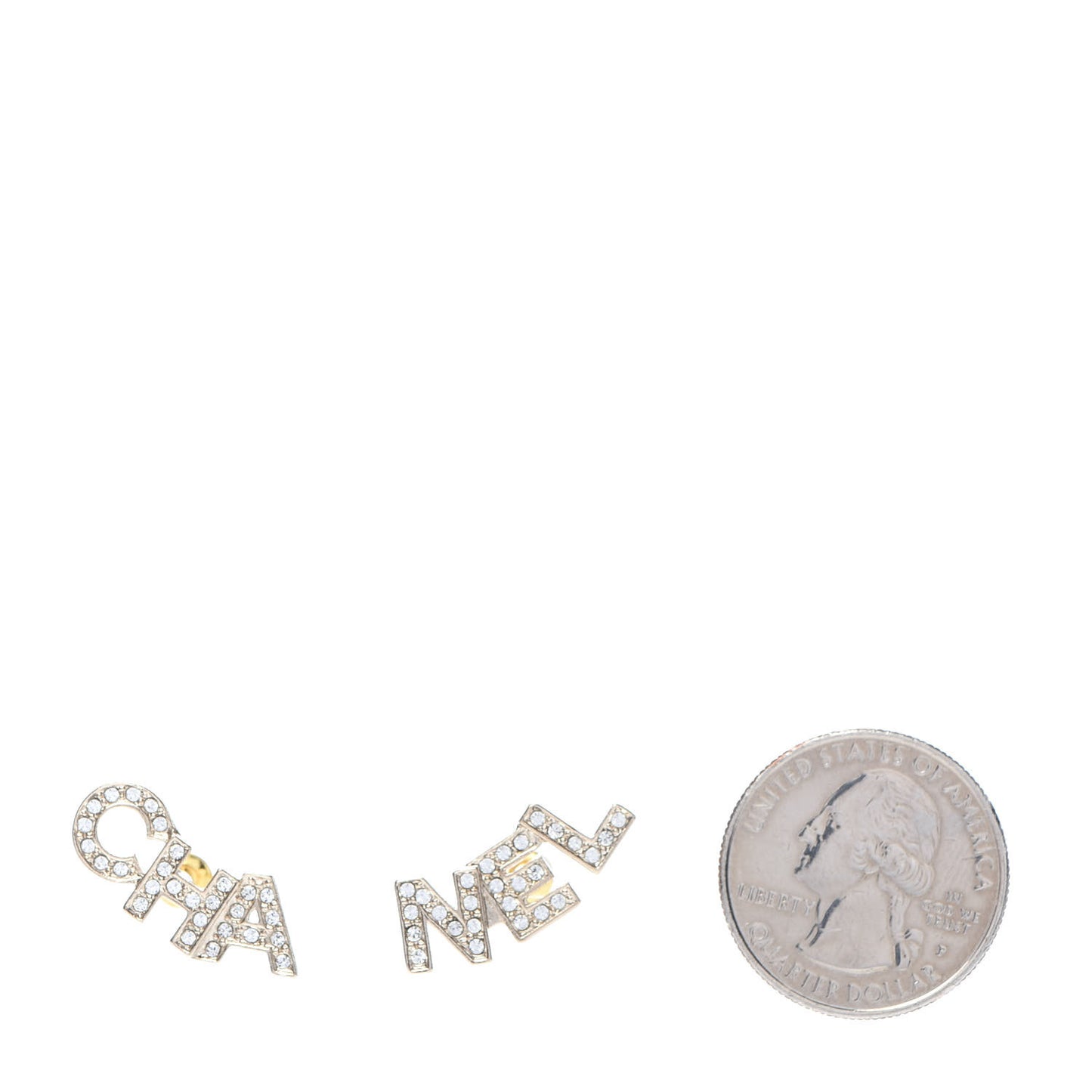Crystal Pearl Signature Stud Earrings Gold