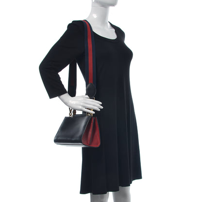 Gucci Nappa Bamboo Web Mini Nymphaea Top Handle Bag Black 2 of 15
