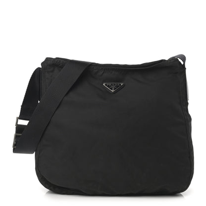 Prada Nylon Flat Messenger Bag Black 1 of 13