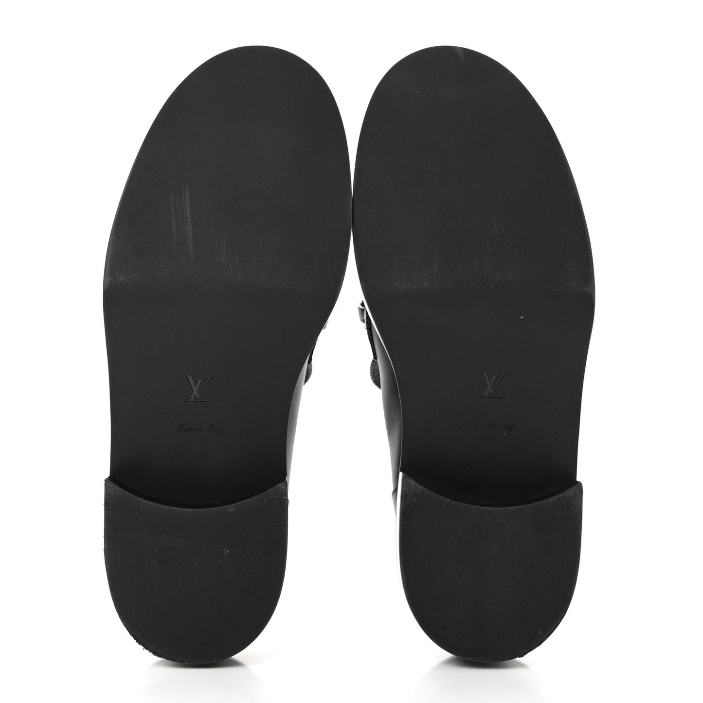 Calfskin Oversized Chain Academy Loafers 39.5 Black