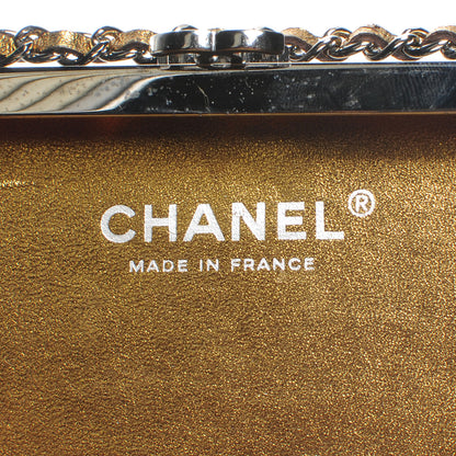 Chanel Crystal Square Quilted Box Clutch Bronze 7 of 8
