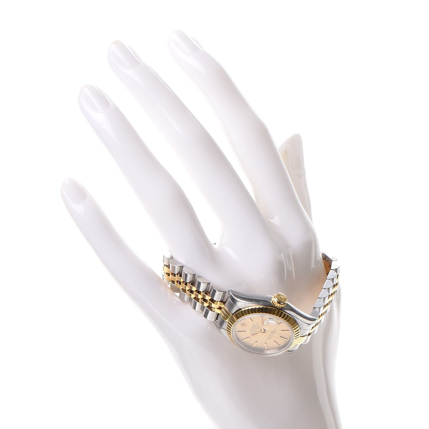 Stainless Steel 18K Yellow Gold 26mm Oyster Perpetual Datejust Watch Champagne 69173