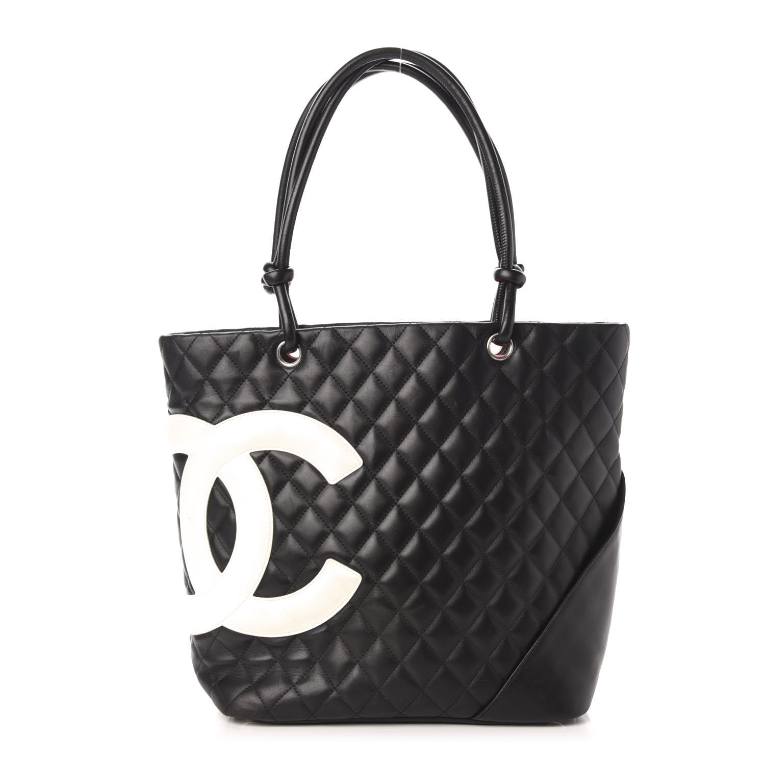 Chanel Calfskin Quilted Large Cambon Tote Black White 1 of 10